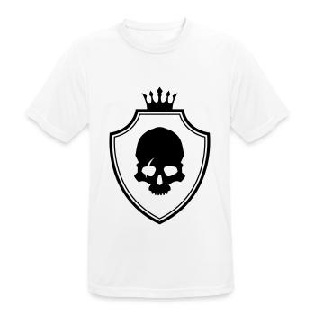 Skelett Wappen Totenkopf - Männer T-Shirt atmungsaktiv - Weiß - Vorne - AI Model Male 185 dark (185cm)