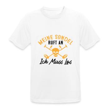 My Sondel Calls To I Must Lot Probegänger - Men's Breathable T-Shirt - white - Front - AI Model Male 185 dark (185cm)