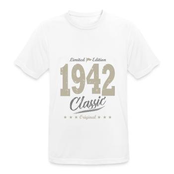 LIMITED EDITION 1942 Geburtstagsgeschenk 79 Jahre - Männer T-Shirt atmungsaktiv - Weiß - Vorne - AI Model Male 185 dark (185cm)