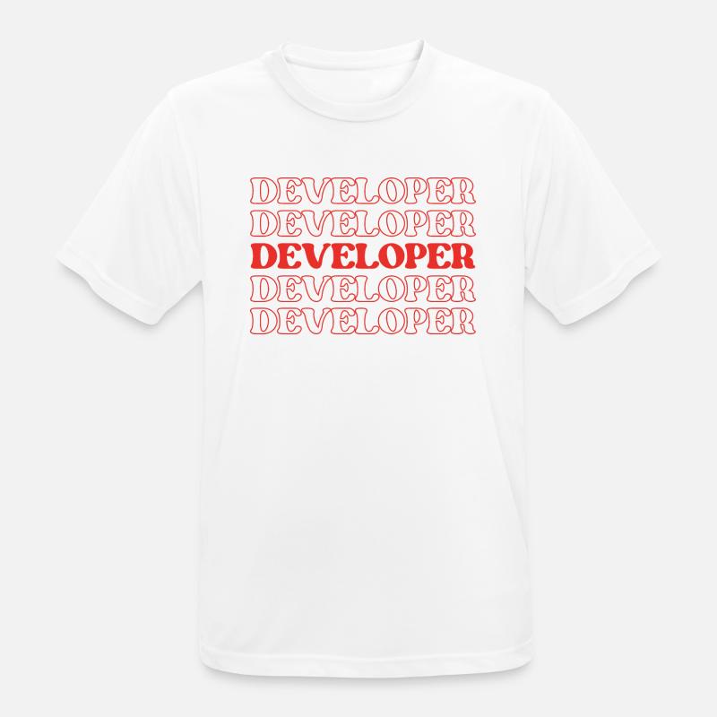 Entwickler, Programmierer, Programmierer, Programmierer, Software-Ingenieur - Männer T-Shirt atmungsaktiv - Weiß