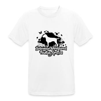 BOHÊME GRIFFON POINTANT GRIFFON Chien Wilsigns - T-shirt respirant Homme - blanc - Devant - AI Model Male 185 dark (185cm)