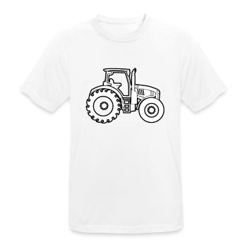 Traktor - Männer T-Shirt atmungsaktiv - Weiß - Vorne - AI Model Male 185 dark (185cm)
