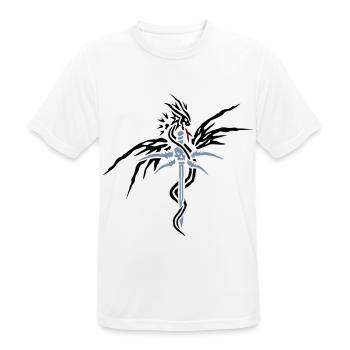 Dragon Sword by PurpleBlackDesign - T-shirt respirant Homme - blanc - Devant - AI Model Male 185 dark (185cm)