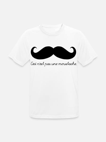 Ceci n'est pas une moustache. - Men's Breathable T-Shirt - white