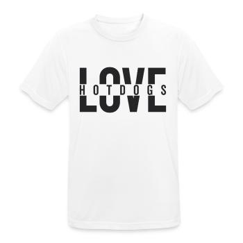 Love Hotdogs Fast Food Statement - Männer T-Shirt atmungsaktiv - Weiß - Vorne - AI Model Male 185 dark (185cm)