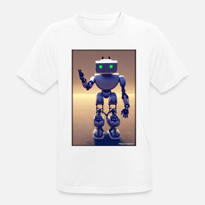 Roboter Zukunft Technik Wissenschaft Android - Männer T-Shirt atmungsaktiv - Weiß
