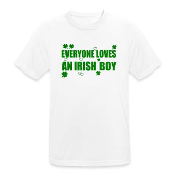 everyone loves an irish boy - Männer T-Shirt atmungsaktiv - Weiß - Vorne - AI Model Male 185 dark (185cm)