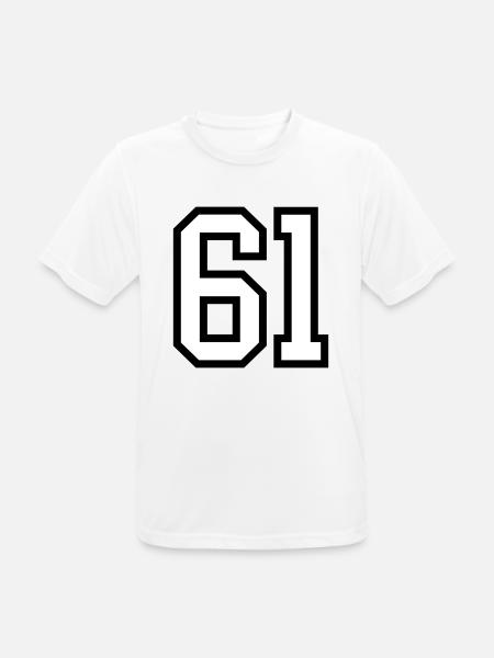 Trabzon 61 Zahl - Männer T-Shirt atmungsaktiv - Weiß