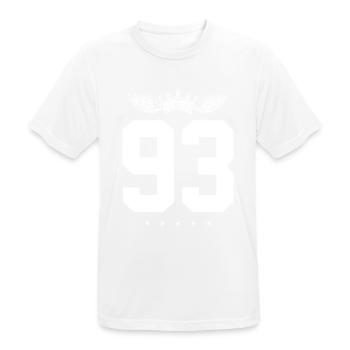 93 Couronne numérique - T-shirt respirant Homme - blanc - Devant - AI Model Male 185 dark (185cm)