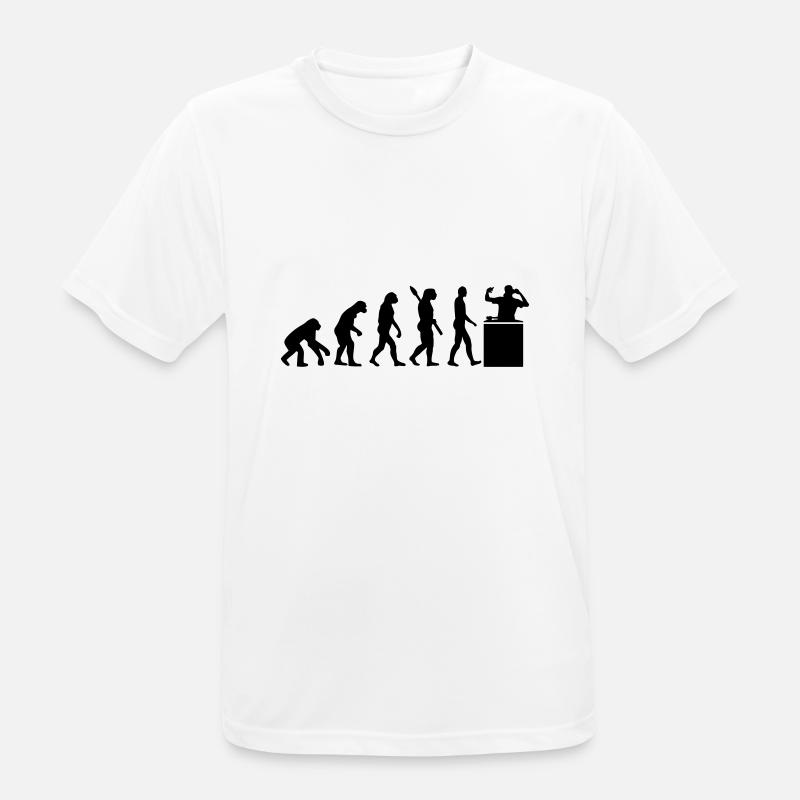 Evolution DJ - Männer T-Shirt atmungsaktiv - Weiß