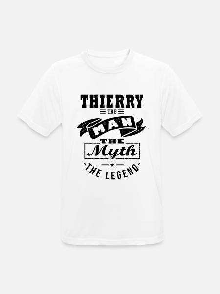 Thierry cadeau personnalisé prénom thierry - T-shirt respirant Homme - blanc