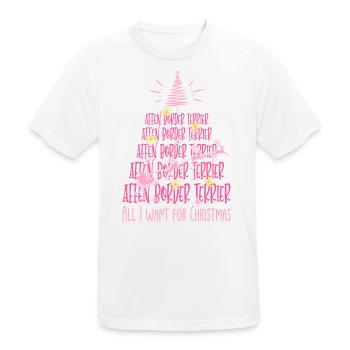 Affen Border Terrier Hund Weihnachten Hunderasse - Männer T-Shirt atmungsaktiv - Weiß - Vorne - AI Model Male 185 dark (185cm)