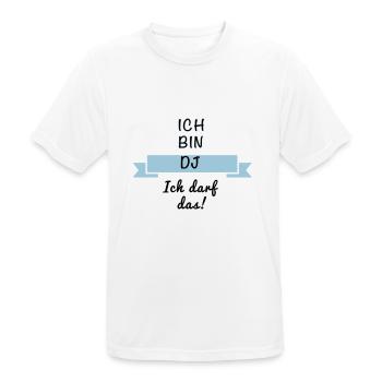 DJ Discjockey - Männer T-Shirt atmungsaktiv - Weiß - Vorne - AI Model Male 185 dark (185cm)