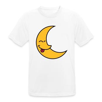 Funny Moon - T-shirt respirant Homme - blanc - Devant - AI Model Male 185 dark (185cm)