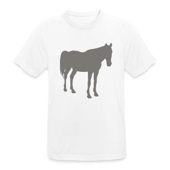 Pferd - Männer T-Shirt atmungsaktiv - Weiß - Vorne - AI Model Male 185 dark (185cm)