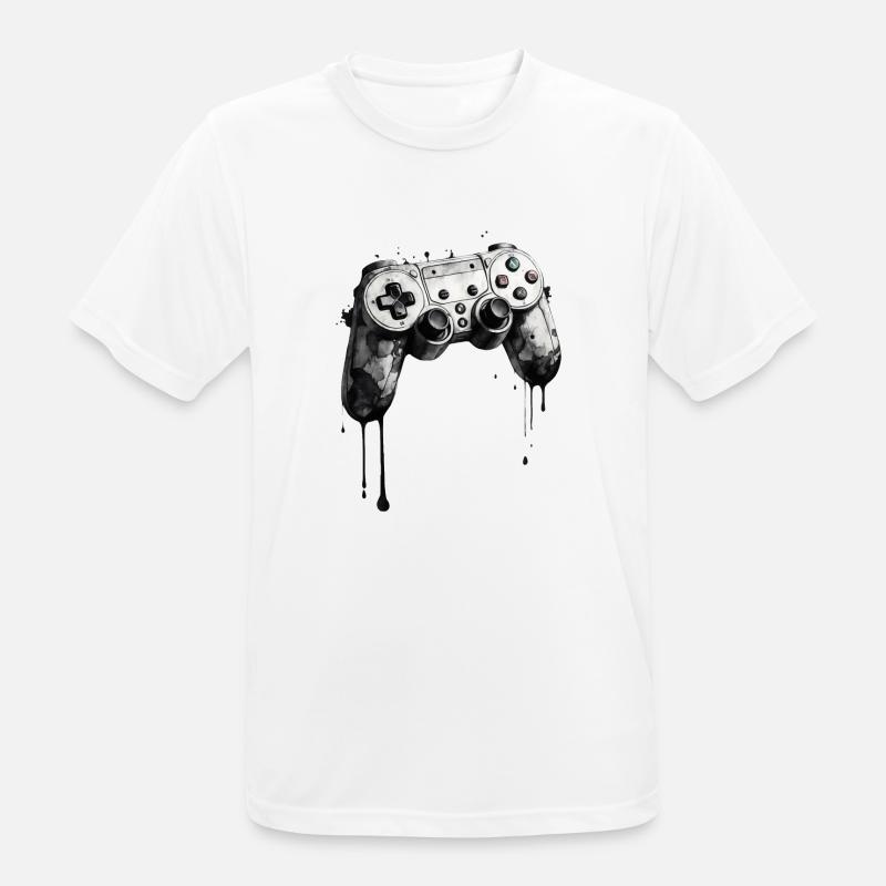 Controller Breakdown: Game Over - Männer T-Shirt atmungsaktiv - Weiß