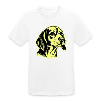 Beagle Dog Head - Men's Breathable T-Shirt - white - Front - AI Model Male 185 dark (185cm)