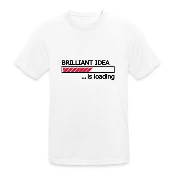 Brilliant Idea is loading Ladebalken Loading Bar - Männer T-Shirt atmungsaktiv - Weiß - Vorne - AI Model Male 185 dark (185cm)