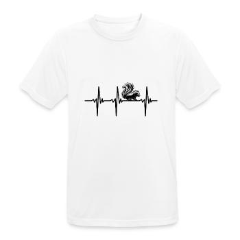 Battement de cœur pour les mignonnes moufettes - T-shirt respirant Homme - blanc - Devant - AI Model Male 185 dark (185cm)