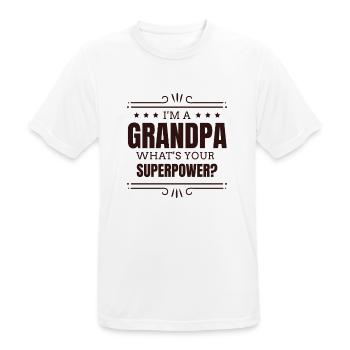 Opa, Bester Opa, Geschenk Opa - Männer T-Shirt atmungsaktiv - Weiß - Vorne - AI Model Male 185 dark (185cm)