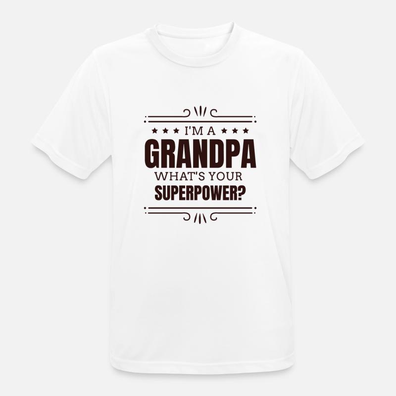 Opa, Bester Opa, Geschenk Opa - Männer T-Shirt atmungsaktiv - Weiß