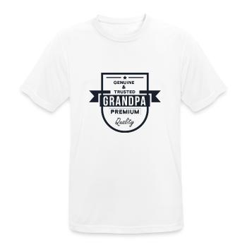 Opa - Bester Opa . Premium Opa - Männer T-Shirt atmungsaktiv - Weiß - Vorne - AI Model Male 185 dark (185cm)