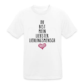Tu es ma personne préférée - je t’aime - T-shirt respirant Homme - blanc - Devant - AI Model Male 185 dark (185cm)