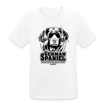GERMAN SPANIEL coolest people dogs saying dog - Men's Breathable T-Shirt - white - Front - AI Model Male 185 dark (185cm)