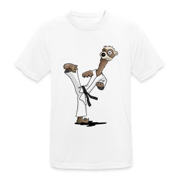 Kampfsport Frettchen - Männer T-Shirt atmungsaktiv - Weiß - Vorne - AI Model Male 185 dark (185cm)