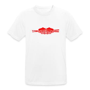 Drum Life design Cool Drumming Gift For Drummer - Men's Breathable T-Shirt - white - Front - AI Model Male 185 dark (185cm)