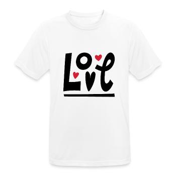 Liebe - Männer T-Shirt atmungsaktiv - Weiß - Vorne - AI Model Male 185 dark (185cm)
