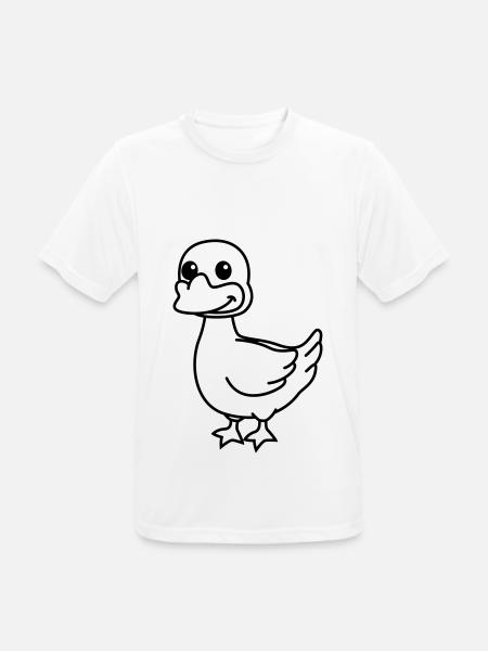 Gans Comic Tier - Männer T-Shirt atmungsaktiv - Weiß