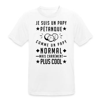 Ich bin ein Opa Petanque - Männer T-Shirt atmungsaktiv - Weiß - Vorne - AI Model Male 185 dark (185cm)