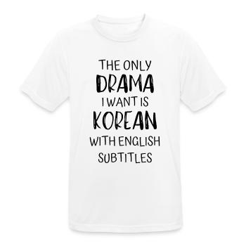Sous-titres - T-shirt respirant Homme - blanc - Devant - AI Model Male 185 dark (185cm)