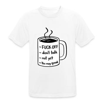 Kaffee - Männer T-Shirt atmungsaktiv - Weiß - Vorne - AI Model Male 185 dark (185cm)
