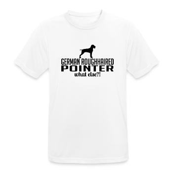 GERMAN ROUGHHAIRED POINTER what else Hund Wilsigns - Männer T-Shirt atmungsaktiv - Weiß - Vorne - AI Model Male 185 dark (185cm)