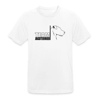 TEAM Hunting Terrier Dogs Chien de chasse Wilsigns - T-shirt respirant Homme - blanc - Devant - AI Model Male 185 dark (185cm)