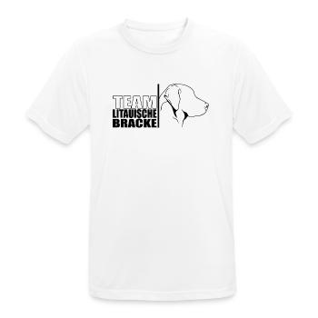 TEAM Litauische Bracke Hunde Hund Wilsigns - Männer T-Shirt atmungsaktiv - Weiß - Vorne - AI Model Male 185 dark (185cm)