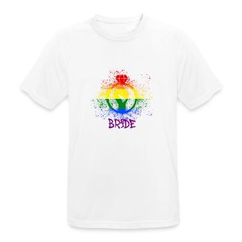 bride,braut,LGBT,regenbogen,pride,gay pride - Männer T-Shirt atmungsaktiv - Weiß - Vorne - AI Model Male 185 dark (185cm)