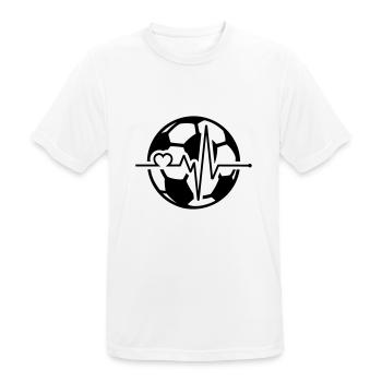 Ich Liebe Fußball Puls Fußball Fußballmannschaft - Männer T-Shirt atmungsaktiv - Weiß - Vorne - AI Model Male 185 dark (185cm)