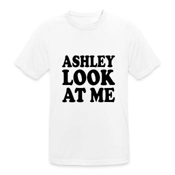 Ashley look at me - Men's Breathable T-Shirt - white - Front - AI Model Male 185 dark (185cm)