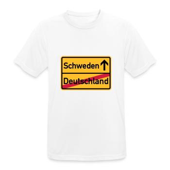 Schweden - Männer T-Shirt atmungsaktiv - Weiß - Vorne - AI Model Male 185 dark (185cm)