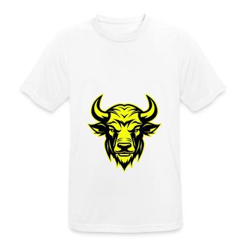 Bulle Kopf Porträt Tier Taurus Symbol - Männer T-Shirt atmungsaktiv - Weiß - Vorne - AI Model Male 185 dark (185cm)