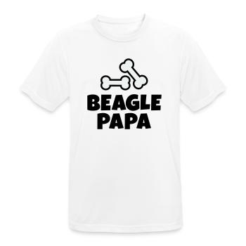 Beagle Papa - Männer T-Shirt atmungsaktiv - Weiß - Vorne - AI Model Male 185 dark (185cm)