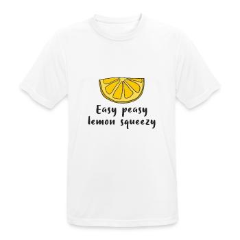 Lemon Lemon Easy peasy lemon squeezy - Men's Breathable T-Shirt - white - Front - AI Model Male 185 dark (185cm)
