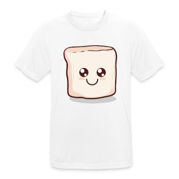 Kawaii Marshmallow | S'more | Camping - Men's Breathable T-Shirt - white - Front - AI Model Male 185 dark (185cm)