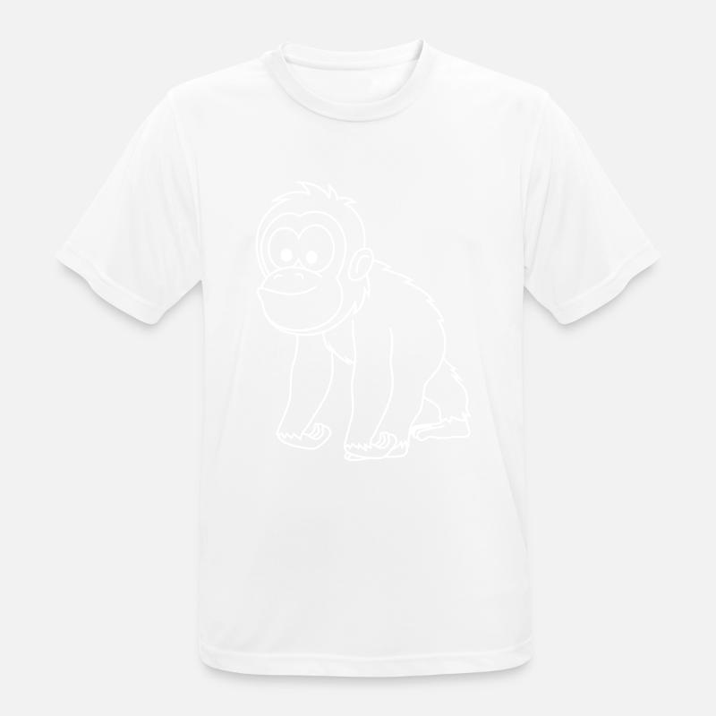 Orangutan monkey comic - Men's Breathable T-Shirt - white