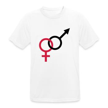 männlich weiblich - Männer T-Shirt atmungsaktiv - Weiß - Vorne - AI Model Male 185 dark (185cm)