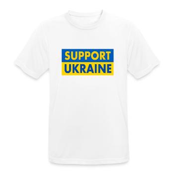 Support ukraine - Männer T-Shirt atmungsaktiv - Weiß - Vorne - AI Model Male 185 dark (185cm)