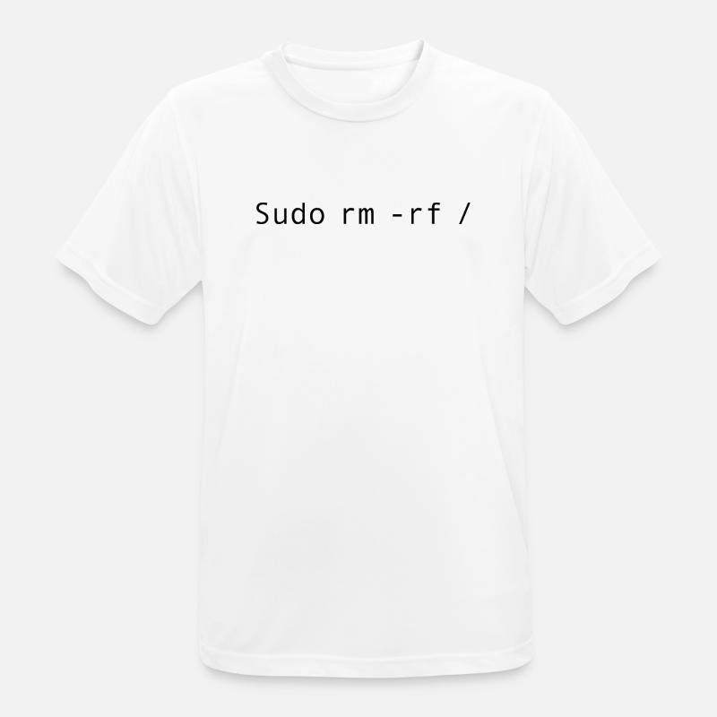 Linux Coding Sudo rm -rf / - Men's Breathable T-Shirt - white